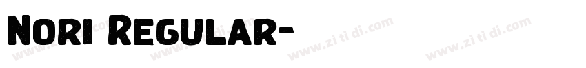 Nori Regular字体转换